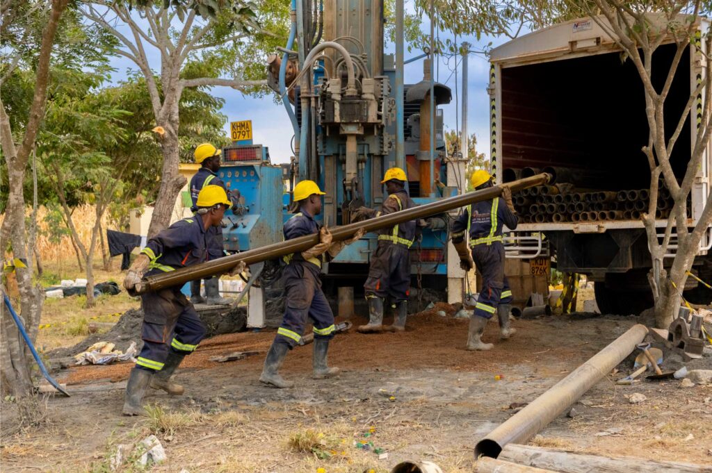 Successful completed borehole at Sagana, Kirinyaga County depth 110 meters.